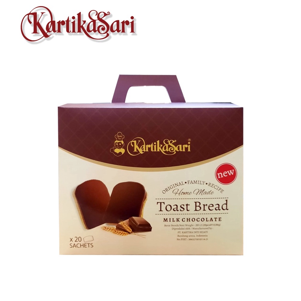 

Serba baru Kartika Sari Toast Bread Chocolate 201.2 Gram - Roti Panggang Coklat Kering