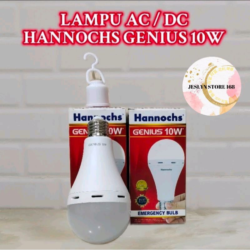 HANNOCHS GENIUS AC/DC LED 10 WATT LAMPU EMERGENCY LED AC/DC HANNOCHS 10 WATT