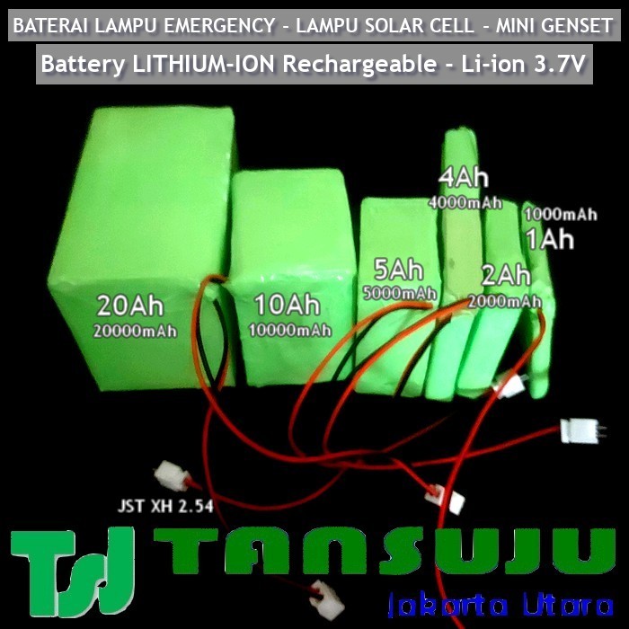 Battery Li-ion Baterai Lampu Emergency PJU Solar Cell Mini Genset