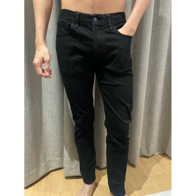 Celana jeans hitam Pria uniqlo