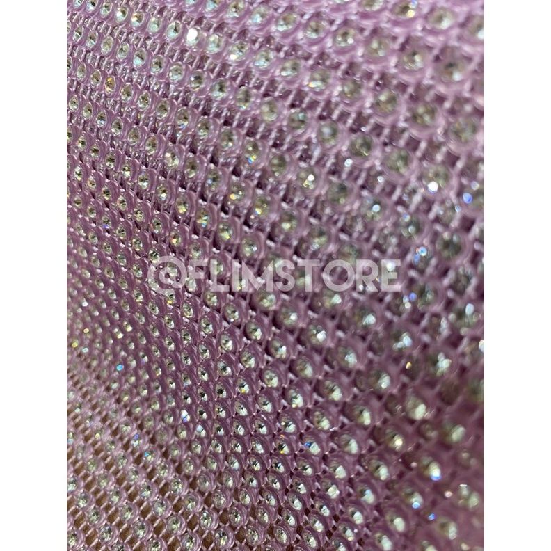 GROSIR Aksesoris Payet Kristal diamond lebar 24 baris gulung berlian permata batu buruan