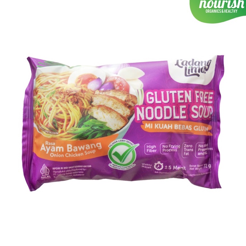 

XBJW4805 Terlaris Ladang Lima, Mie Kuah GLUTEN FREE Rasa Ayam Bawang No MSG 72 gram
