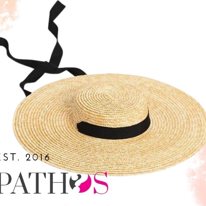 Sale Topi Pantai Jerami Premium Anyam Rotan Wanita ⍻