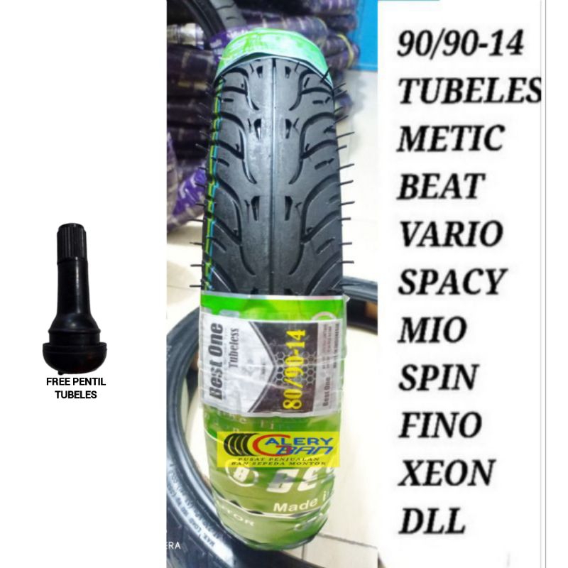 ban motor metic tubeless 80/90-14 +bonus dop tubeles ban matic mio beat vario ban ring 14 ban tubles