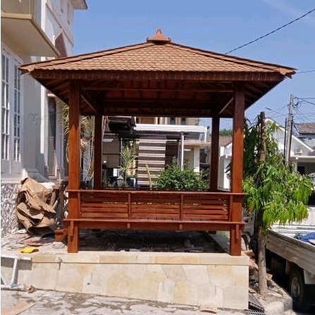 GAZEBO JATI / DP awal gazebo / gazebo / gasebo / gazebo kayu jati / gazebo taman / gasebo glugu / sa