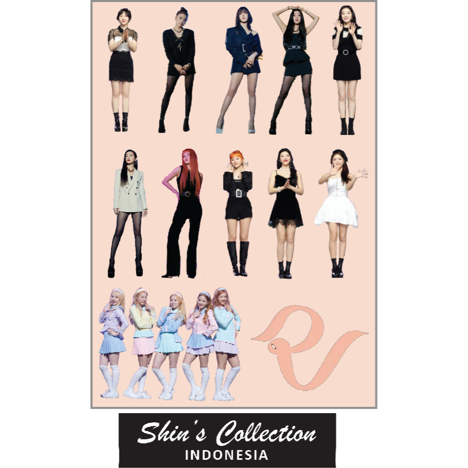 Sticker stiker murah antiair transparan Red Velvet kpop 1 pc
