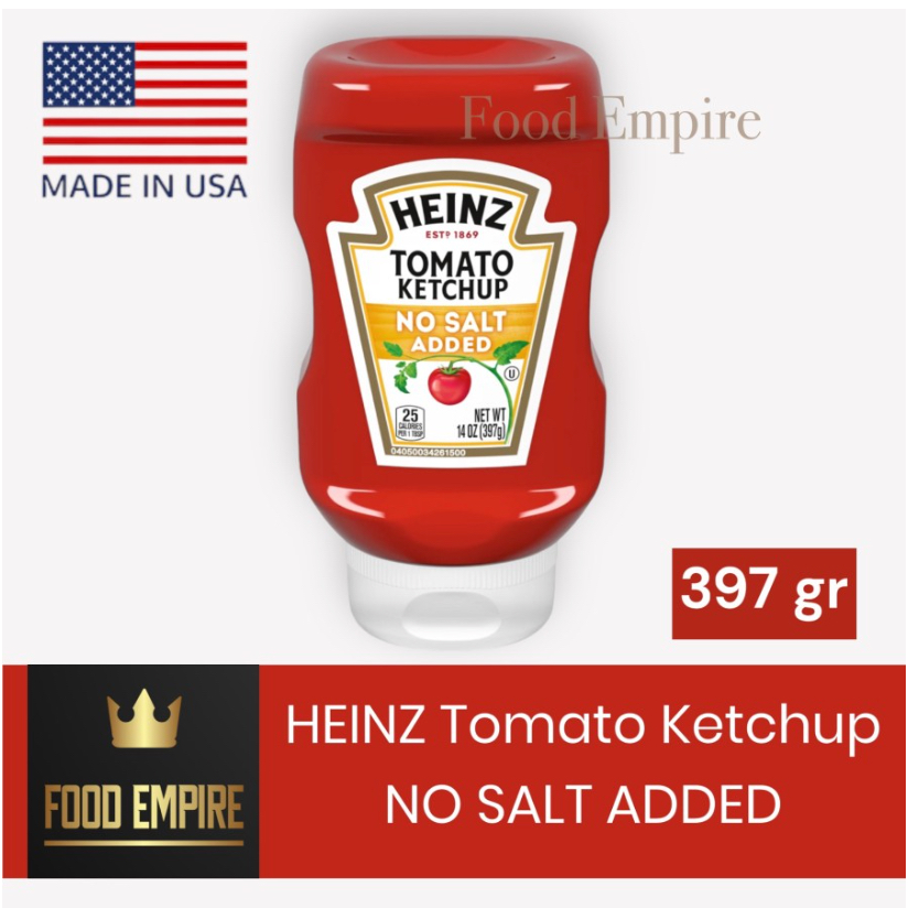 

HEINZ Tomato Ketchup 14 oz | NO SALT ADDED | Saos Tomat USA
