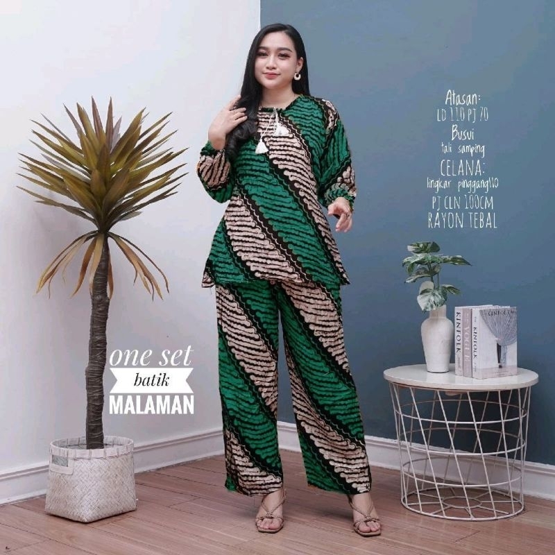 Setelan Cp Batik / Setelan Malaman / Setelan busui /Setelan Rayon Super