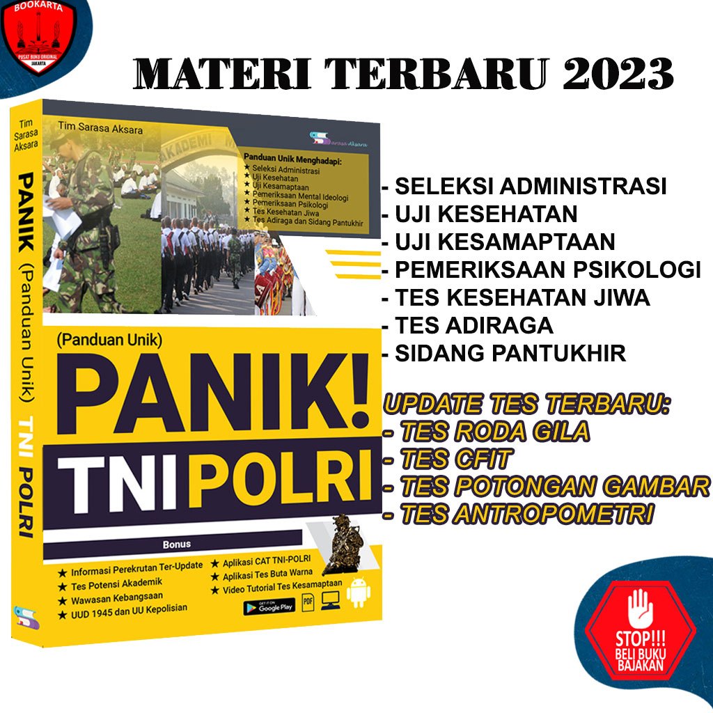BUKU TES TNI POLRI 2023-2024- PANIK  (Panduan Unik) TNI POLRI 2023 2024