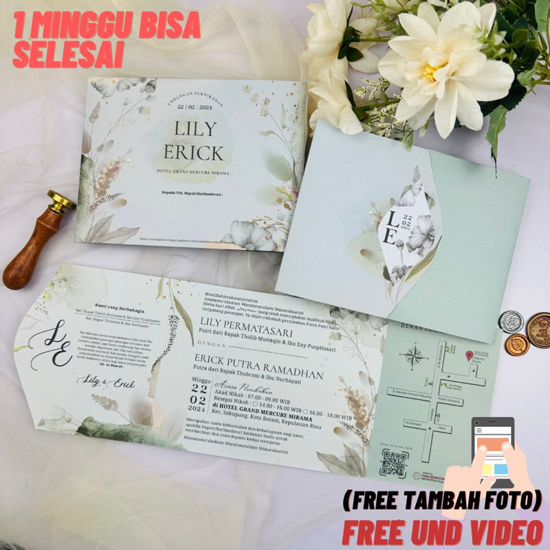 Undangan Pernikahan Murah, Bagus, Lucu, Elegant | GRATIS UNDANGAN VIDEO / WEBSITE* GS 017