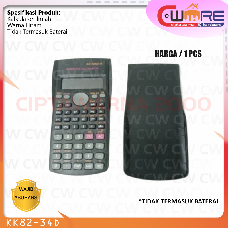 

Kalkulator Calculator sekolah scientific ilmiah hitam KK-82MS-D - NATS