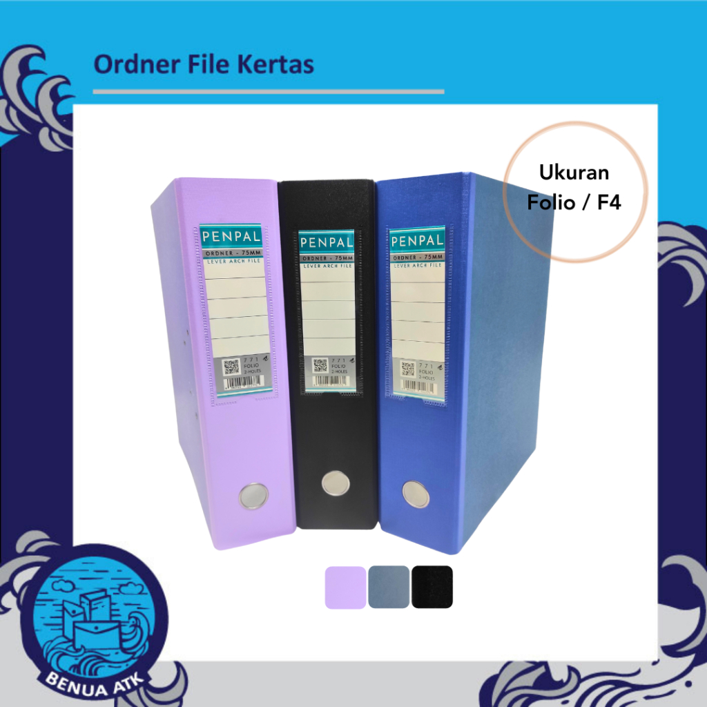 

Penpal - Ordner File / Lever Arch File Kertas ukuran Folio / A5
