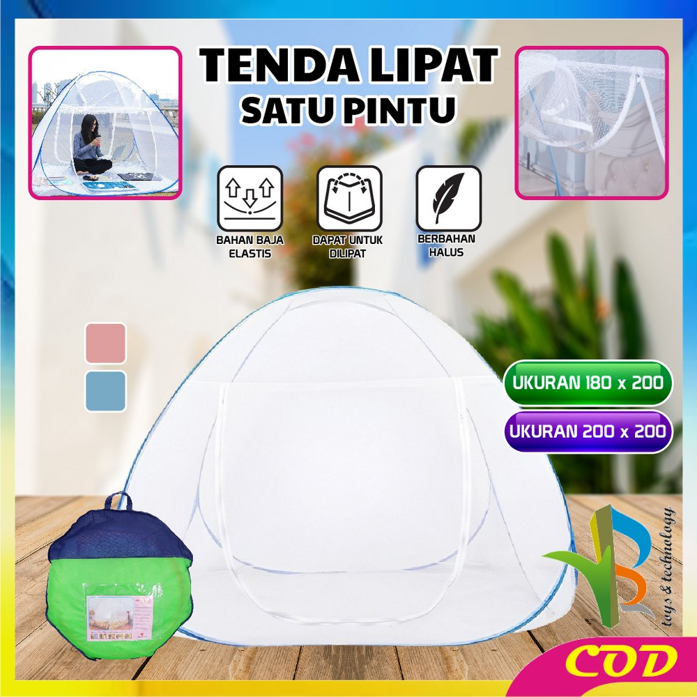 RB-M345 Mainan Tenda Anti Nyamuk Kelambu Tidur Lipat Bayi UK 180x200 / Kelambu Lipat Anti Nyamuk Ana