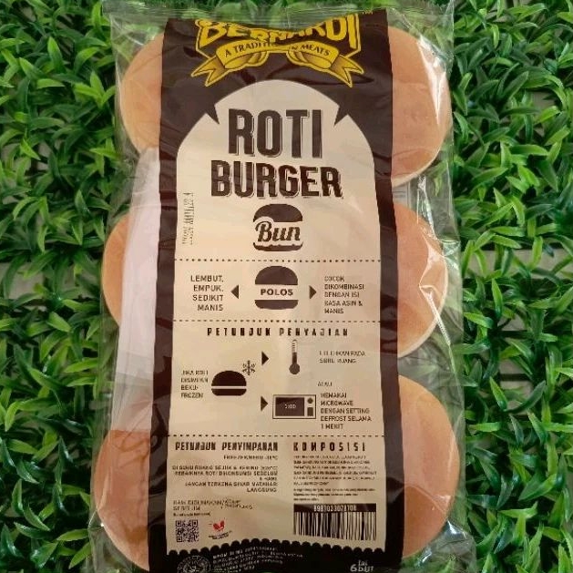 

Bernardi Roti Burger POLOS Besar - isi 6 pcs