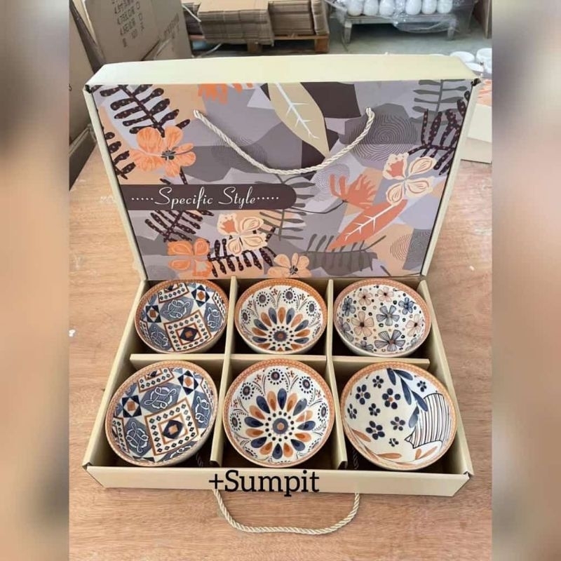 mangkok cantik / parcel mangkok / porcelain bowl set / souvenir mangkok / hadiah mangkok