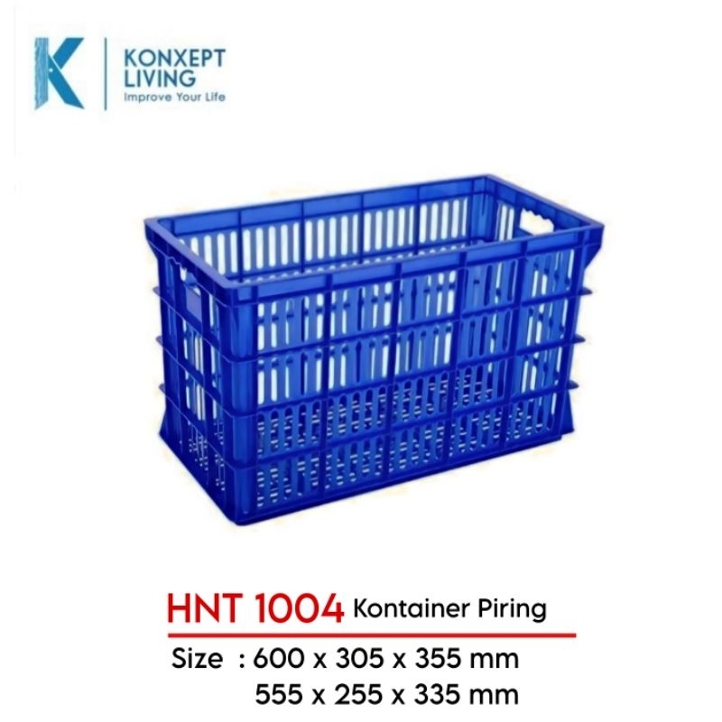 Container Box Hanata 1004 Box Container P60xL30xT35 Piring Pesta 10 Inch / Krat Keranjang  Indutri P