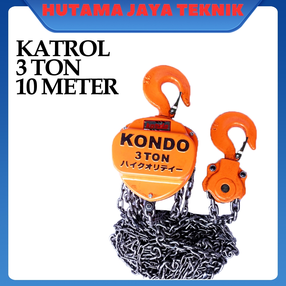 Chain Block Blok Katrol Takel Derek Kondo 3 Ton 10 Meter 3T 10M 10Meter