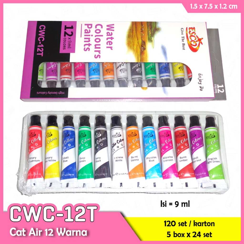

Cat Mewarnai Air12 Warna 9ml, Cat Air| Perlengkapan Mewarnai dan Menggambar - Wenmart Pusat Grosir Stationery