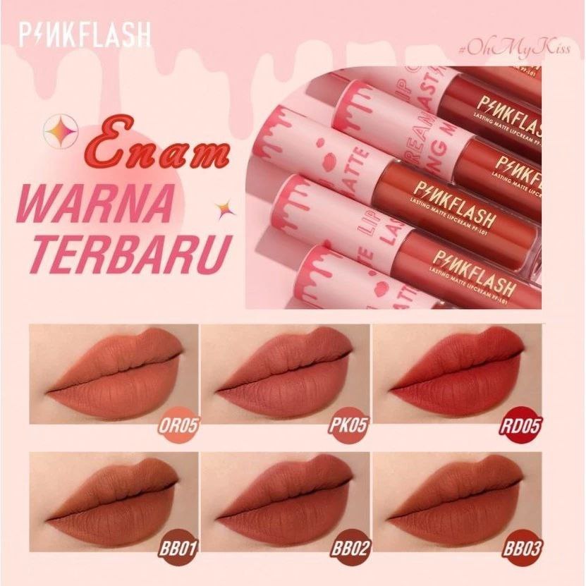 PINKFLASH LASTING MATTE LIP CREAM LIP MATTE / LIPCREAM / PINKFLASH