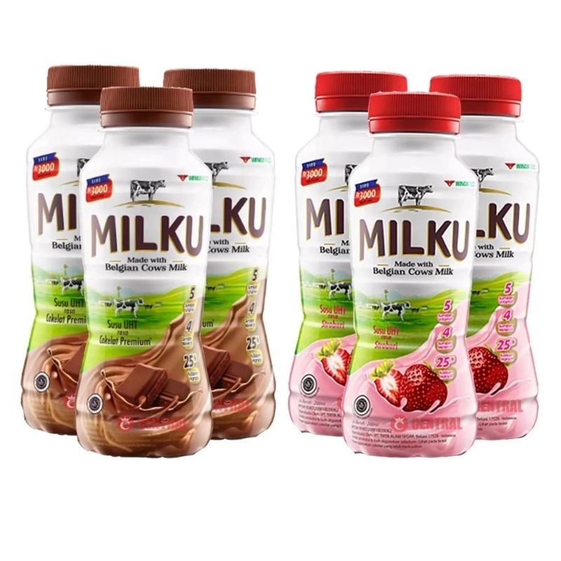 

MILKU SUSU UHT RASA COKLAT BELGIAN KEMASAN BOTOL [200ml]