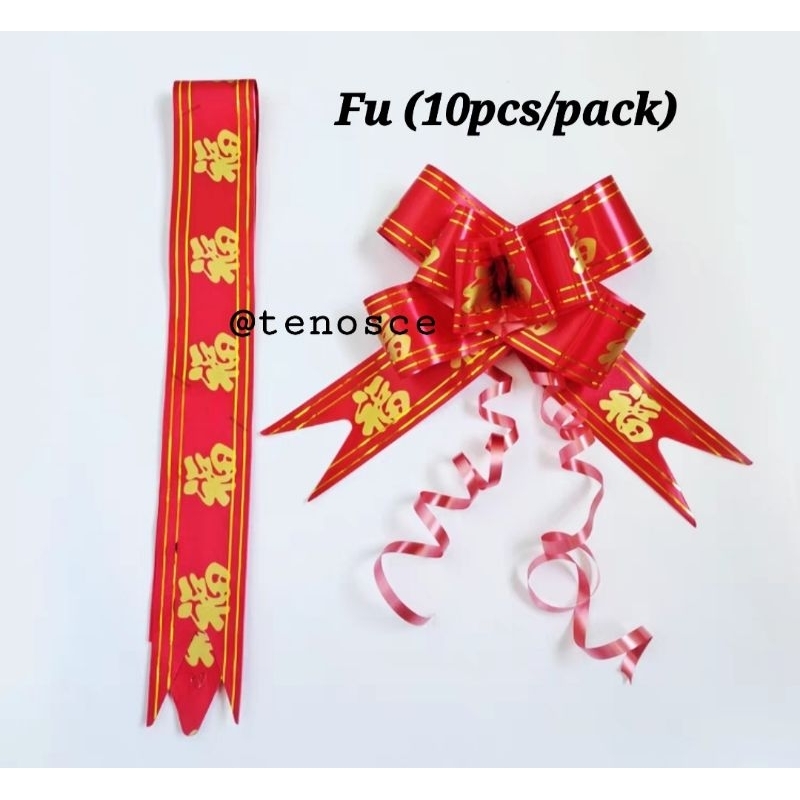 

10pcs Pita Serut Jumbo Merah Fu Konien Chaisen Sincia Imlek Chinese New Year Souvenir Kado Hampers Dekorasi