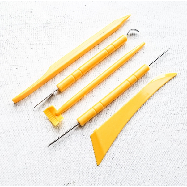

V-TEC Clay knife Plastik set 5 6 10 - alat ukir tanah liat clay tool set pottery sculpting