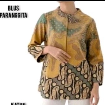 Tunik Batik Wanita Lapis Furing Katun Halus Premium....daun hitam merah