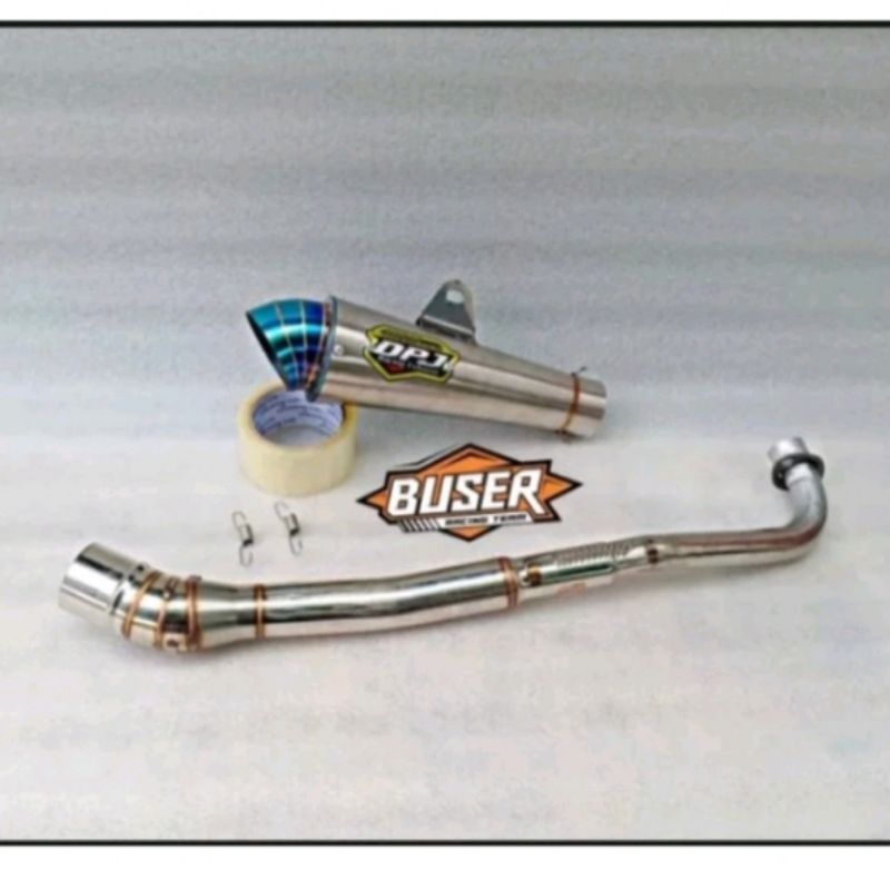 knalpot racing dpj ujung blue all bebek Jupiter vega supra x karisma revo astrea grand