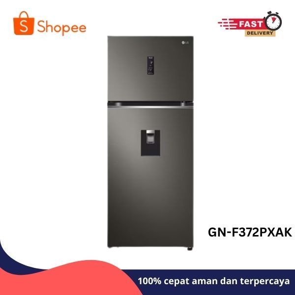LG GNF372PXAK Kulkas 2 Pintu Dispenser Inverter/372PXAK/GN-F372PXAK