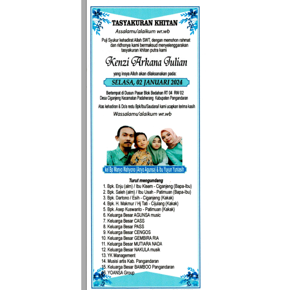 UNDANGAN KHITANAN/PEPERAN/GUSARAN