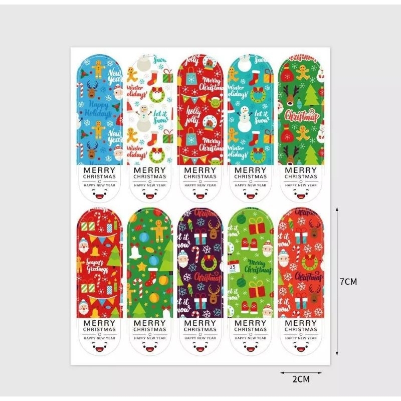 

STICKER NATAL & HAPPY NEW YEAR PER 1 LEMBAR