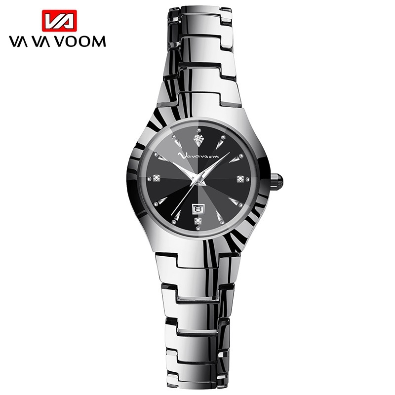 VAVA VOOM 2481 Jam Tangan Wanita Analog Date Stainless Steel Tahan Air 30M Original + Free BOX