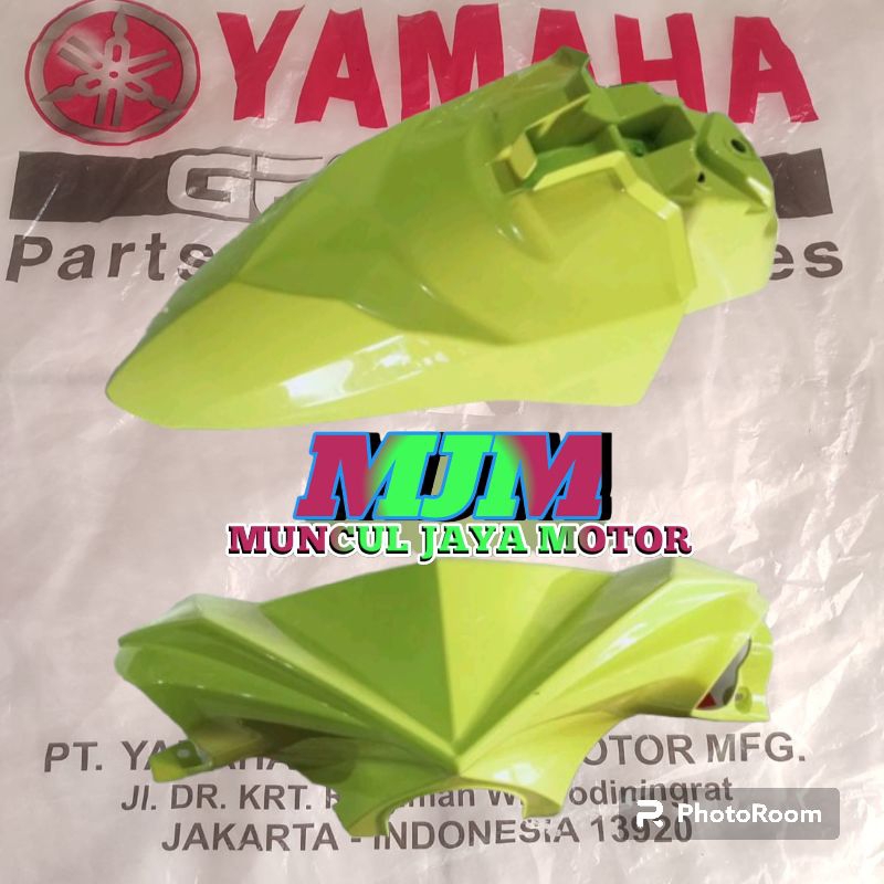 spakbor dan batok depan mio m3 kuning stabilo original genuine parts