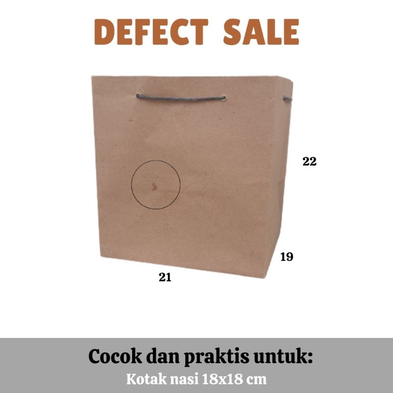 

Paper bag BS (R8) Defect Sale, Tas kertas murah, P21 L19 T22