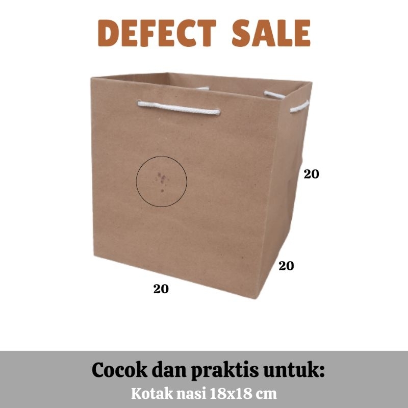 

Paper bag BS (20x20) Defect sale, Tas kertas murah, P20 L20 T20