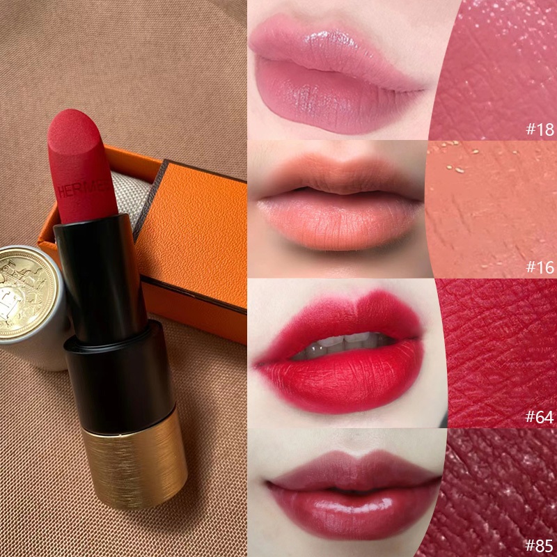 Hermes Lipstick 3.5g / Rouge Hermes Satin Matte Lipstik #16 #18 #48 #64 #85 / Lip Balm#000