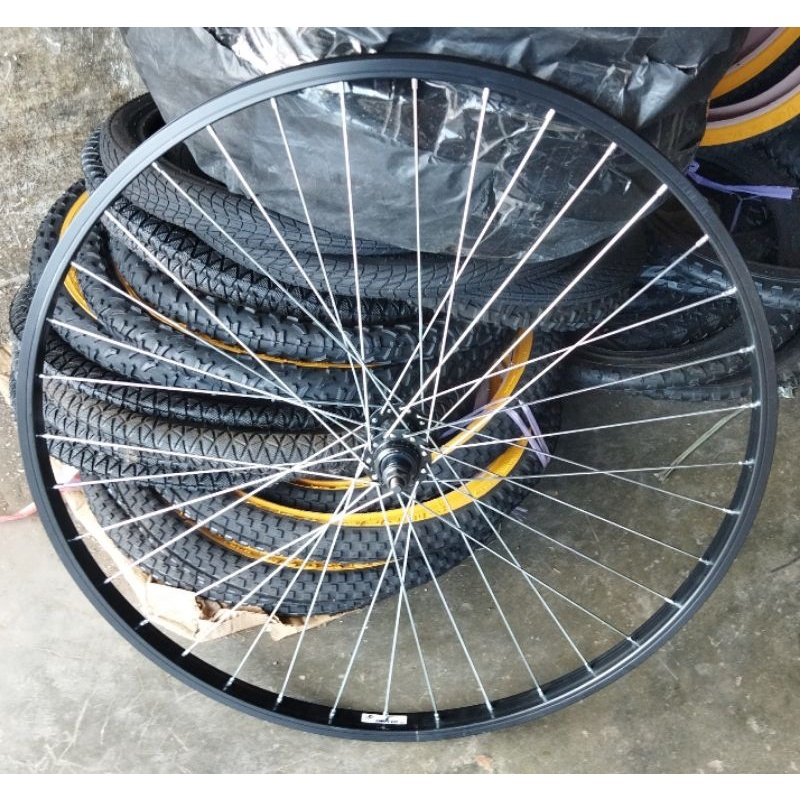 Velg 24 inch sepeda wheelset mini dan mtb bahan alloy alluminium sudah di setel siap pakai