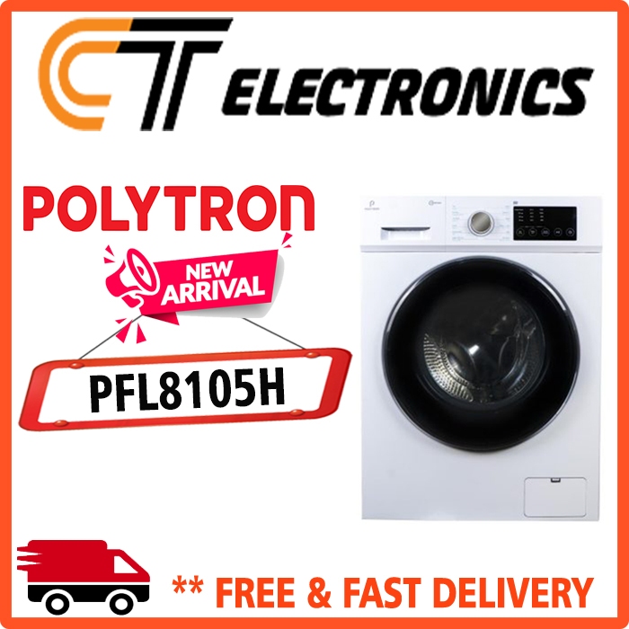 POLYTRON PFL8105H MESIN CUCI & DRYER 8 KG INVERTER PFL-8105H PFL8105