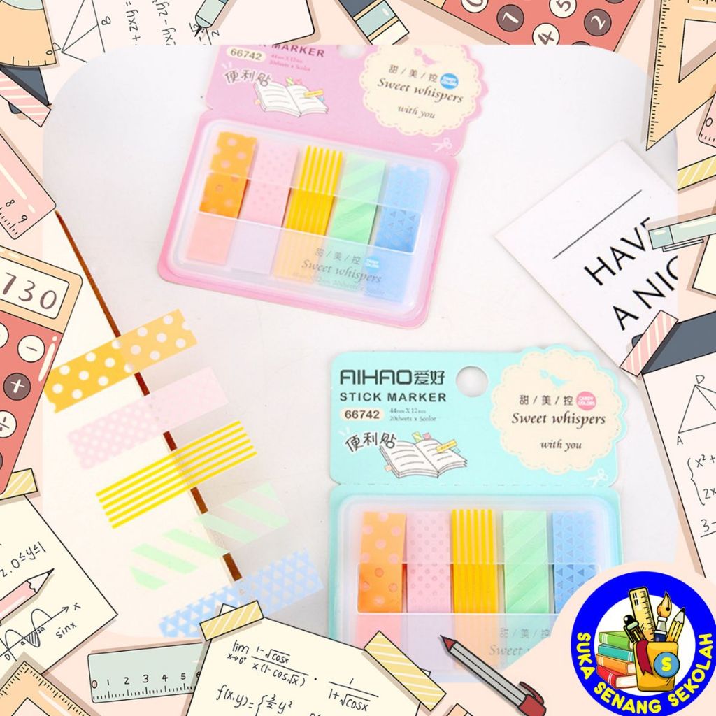 

Sticky Note / Post It Sticker Colourful 44 X 12 Mm 5 Warna AT0139