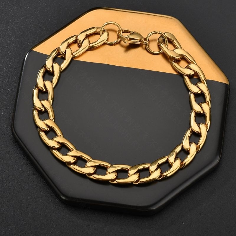 Clafel & Co - THEA Gelang Tangan Wanita Titanium Asli Lapis Emas 18K Gold ZIRCON Rantai Jewelry