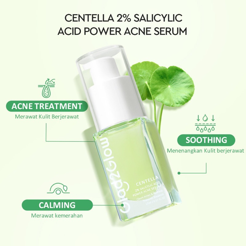 Glad2Glow Centella 2% Salicylic Acid Power Clear Acne Serum