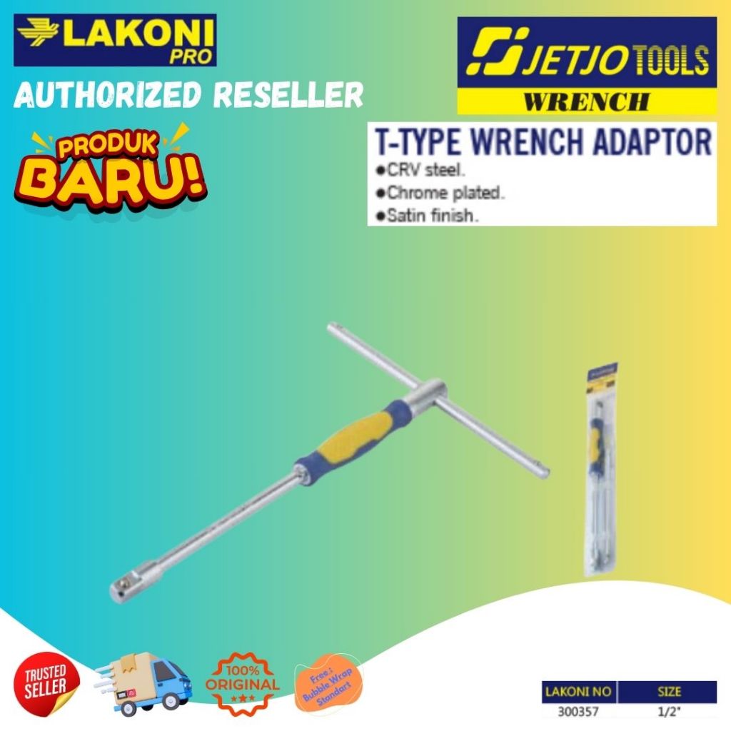 Lakoni Pro Kunci Sock T 1/2" T-Type Wrench Adaptor 300357