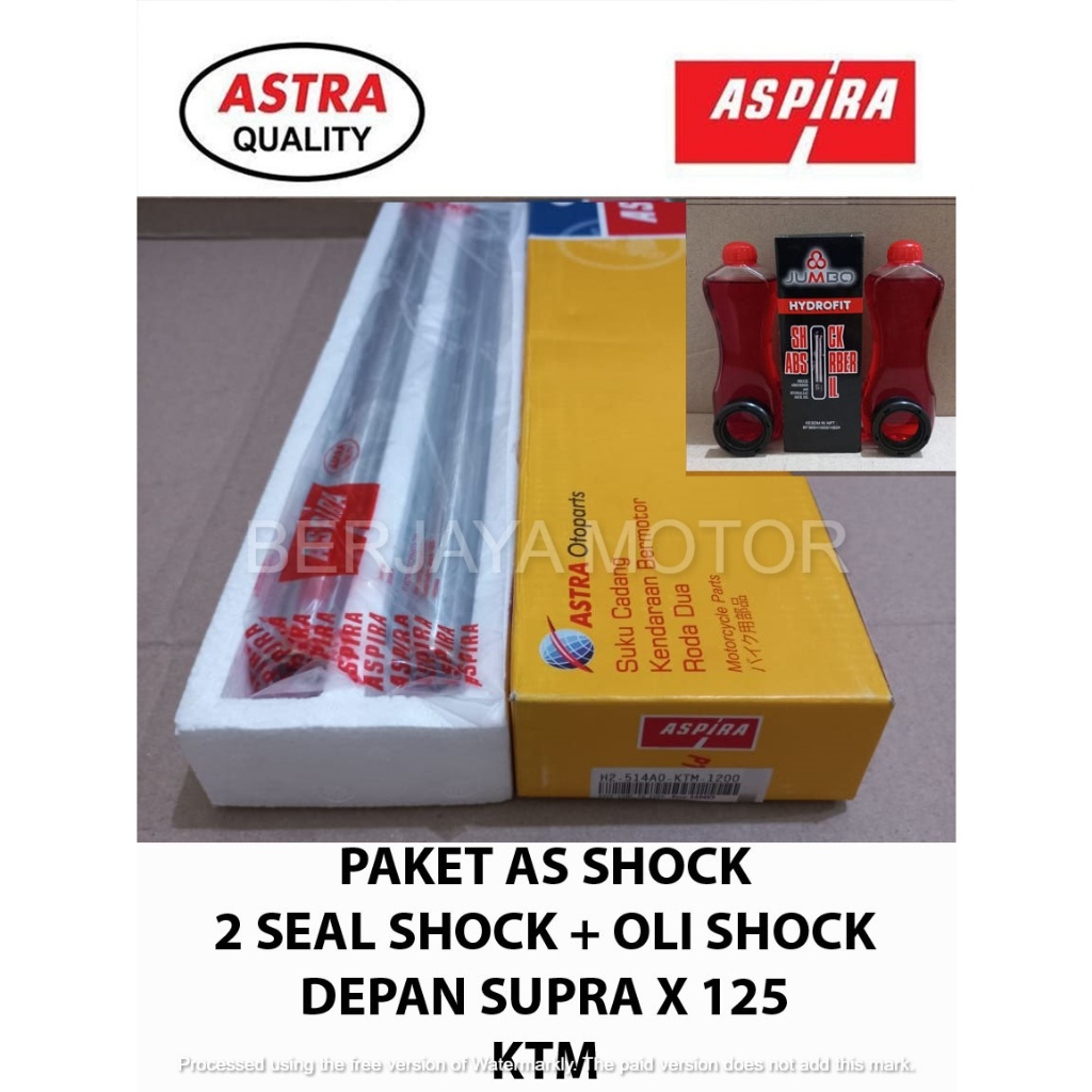 PAKET AS SHOCK BREAKER SUPRA X 125 KTM 2 SEAL + OLI SHOCK ASPIRA ORIGINAL ASPIRA