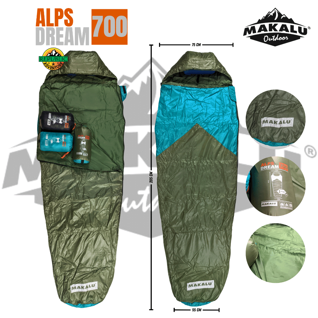 Sleeping Bag Makalu Alps Dream 700 | Sleeping Bag Makalu Ultra Light | Kantung Tidur Selimut Outdoor