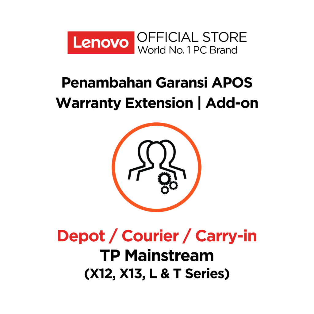 Lenovo Warranty Add-on APOS TP Mainstream Depot / Courier / Carry-in Laptop ThinkPad Series L13 L14 