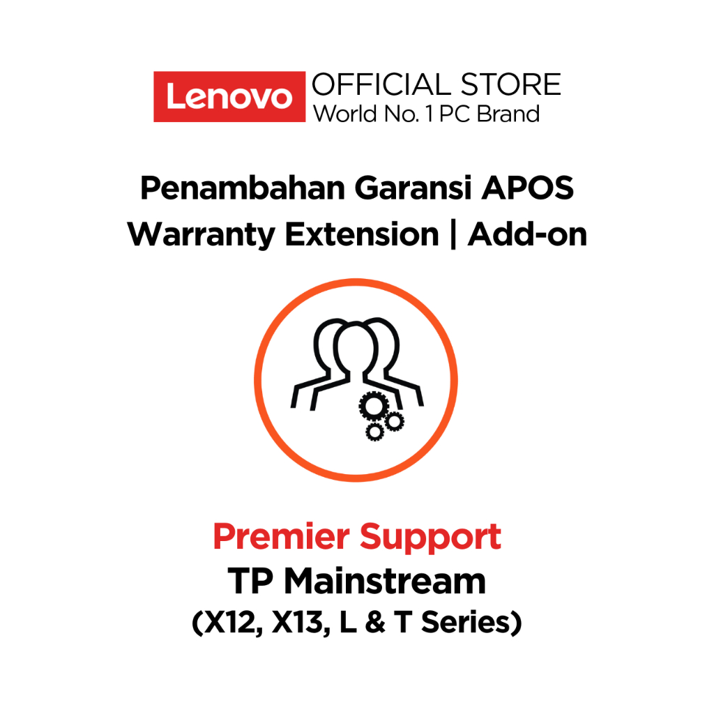 Lenovo Warranty Add-on APOS TP Mainstream Premier Support Laptop ThinkPad Series L13 L14 L15 X12 X13