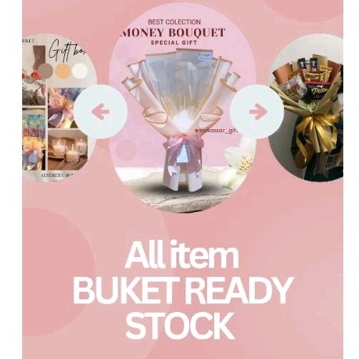 BUKET READY (Langsung kirim) Buket uang buket Snack hemat murah Makassar Bouquet bunga hadiah sempro