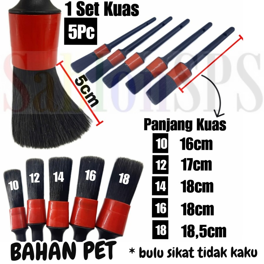 

SET KUAS 5pcs DETAILING BRUSH KUAS PEMBERSIH INTERIOR EKSTERIOR