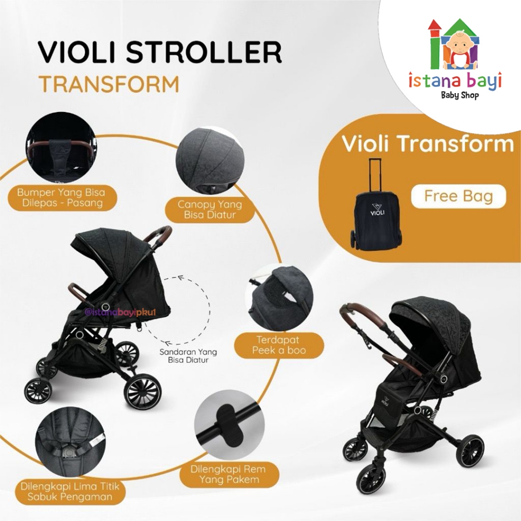 VIOLI STROLLER TRANSFORM / KERETA DORONG BAYI