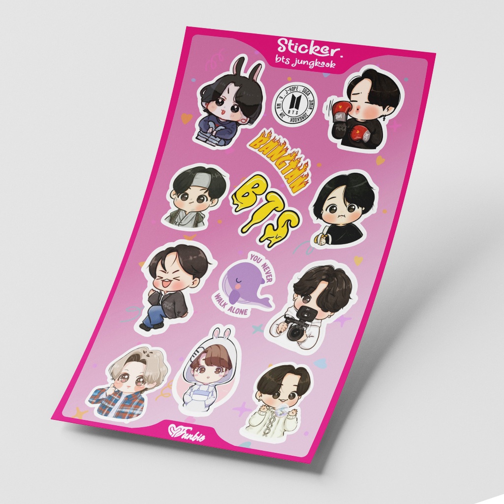 

JUNGKOOK BTS | STIKER KARTUN | JK BTS | CUTE